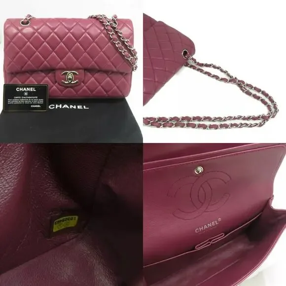 💎✨BEAUTIFUL✨💎Authentic CHANEL Quilted CC Double Flap Chain Leather - Picture 7 of 10